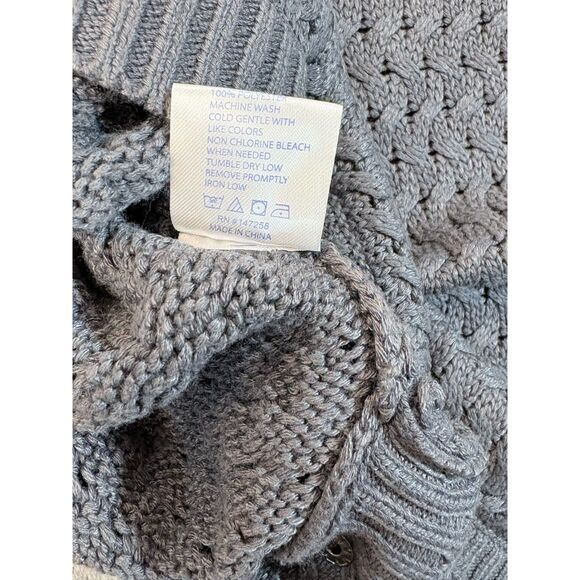 Simply Southern Women’s Sweater Grey Snap Tunic Size Medium - Picture 8 of 11